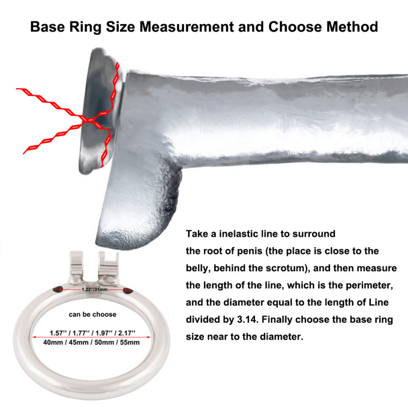 TERNENCE Stainless Chastity Device Base Ring Male Cock Cage Spares