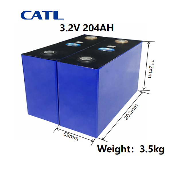 CATL 3.2V 204Ah lifepo4 battery 200ah prismatic lithium battery for solar energy system