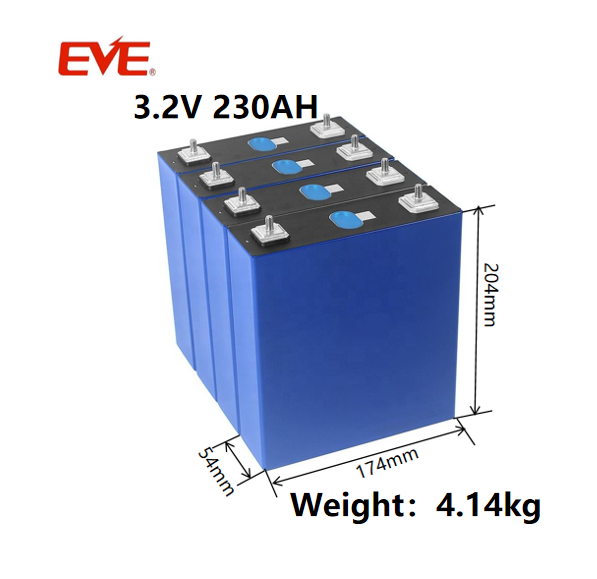 EVE 3.2V 230Ah lifepo4 cells deep cycle prismatic battery 280ah lifepo4 battery for  solar energy storage system