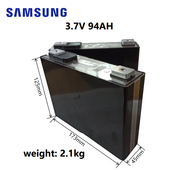 Samsung Sdi 3.7v 94ah Cells NMC 100ah 3.7v Grade A  Prismatic Power Battery Lithium Ion Cell for Electric car