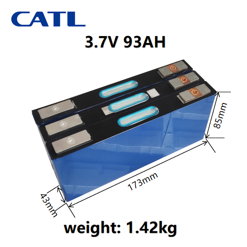 Grade A NEW Factory wholesale CATL 3.7v 93ah Lithium battery power aluminum shell battery battery car tricycle electric car