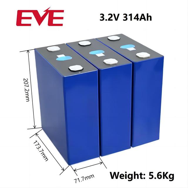 Eve MB31 3.2V 314Ah Rechargeable Prismatic Cell 10000 Cycles 306Ah 314Ah 330Ah 3.2V LiFePo4 Battery Cells Lithium Iron Phosphate Battery Lithium Ion Batteries for Home Energy Storage