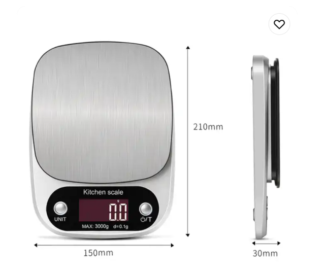 10kg high acculate display stainless steel battery rechargeable household digital kitchen scale