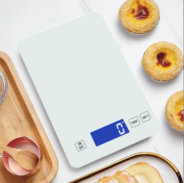 Digital portable rechargeable glass kitchen electronic scale food baking scale food gram weighing 1g electronic kitchen scale