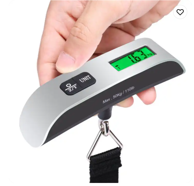 Factory direct sales T-type 50kg luggage scale portable green light portable scale steel hook crane scale cross-border small package scale