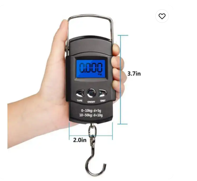 Portable scale simple iron handle portable mini hook luggage scale 50KG portable scale