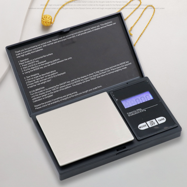 Portable pocket electronic jewelry scale electronic scale 0.1g 0.01g platform scale medicinal tea gold scale CS gram scale