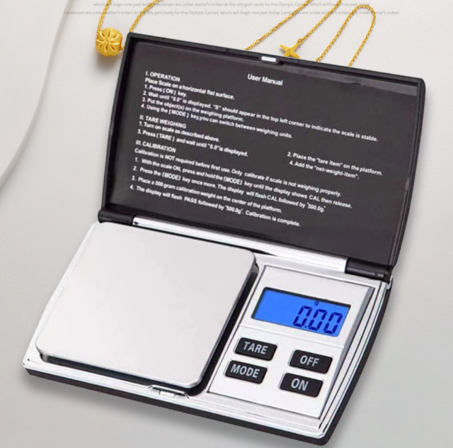 Portable pocket electronic balance mini jewelry scale electronic scale 0.1g 0.01g platform scale medicinal tea gold scale