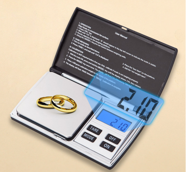 Portable pocket electronic balance mini jewelry scale electronic scale 0.1g 0.01g platform scale medicinal tea gold scale