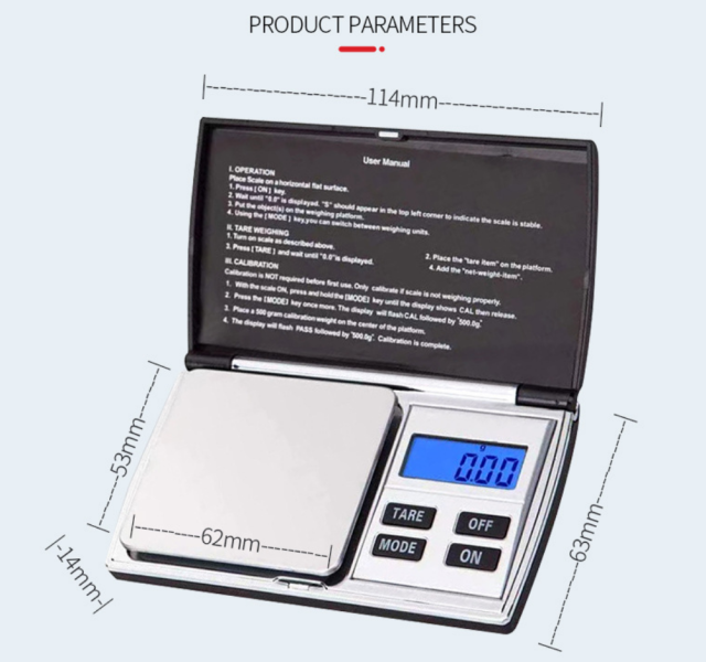 Portable pocket electronic balance mini jewelry scale electronic scale 0.1g 0.01g platform scale medicinal tea gold scale