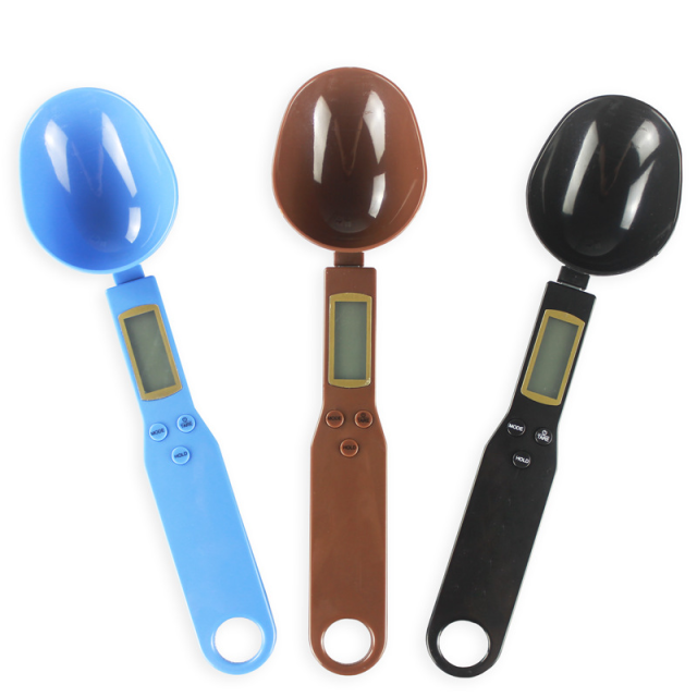 New night vision portable mini household food baking kitchen electronic scale 0.1g-500g measuring spoon scale spoon scale