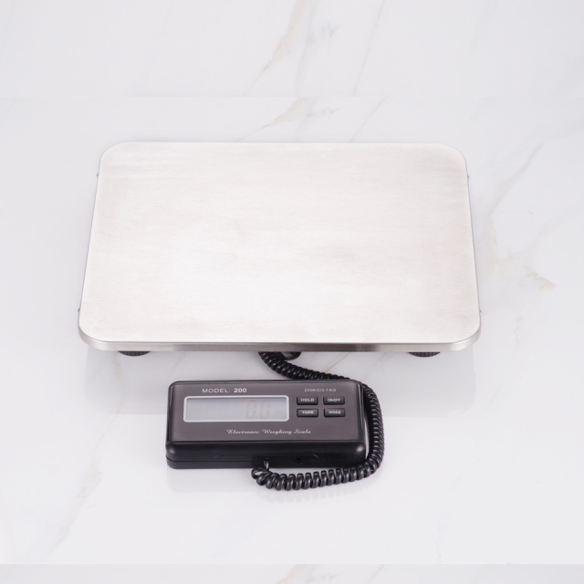 Electronic Scale 200kg/0.1kg Thin Portable Electronic Balance Digital Postal Scale Lcd Floor Weighing Scale Stainless