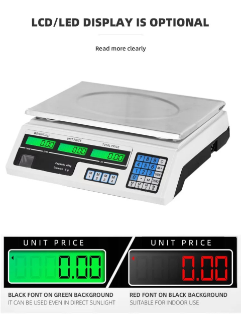Foreign trade export type electronic scale fruit scale merchant super scale high precision table scale 40kg optional black optional white