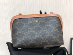 CELINE Logo printed chain handbag