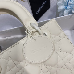 Small Size Lady Dior My ABCDior Frosted cowhide Handbag 20CM