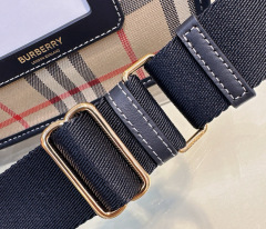 BURBERR Classic plaid retro small mailman bag