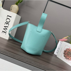 LOEWE Mini Pebble bucket in smooth calfskin