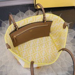 FENDI Striped Roll Tote Bag