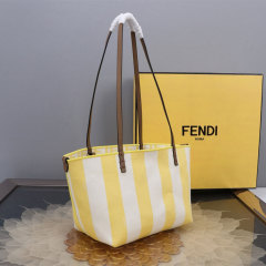 FENDI Striped Roll Tote Bag