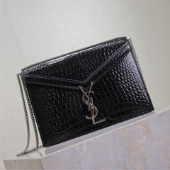 YSL Cassandra Medium Alligator Pattern Chain Bag