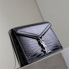 YSL Cassandra Medium Alligator Pattern Chain Bag
