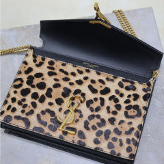 YSL Cassandra Medium leopard print Chain Bag