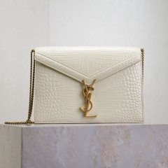 YSL Cassandra Medium Alligator Pattern Chain Bag