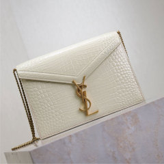 YSL Cassandra Medium Alligator Pattern Chain Bag