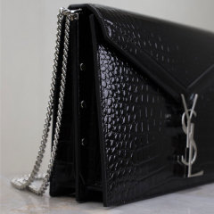 YSL Cassandra Medium Alligator Pattern Chain Bag