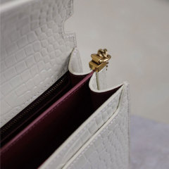 YSL Cassandra Medium Alligator Pattern Chain Bag