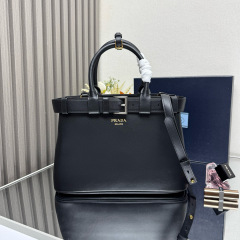 Prada Buckle small leather handbag with belt
