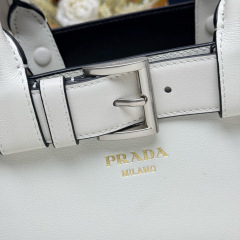 Prada Buckle small leather handbag with belt