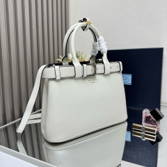 Prada Buckle small leather handbag with belt