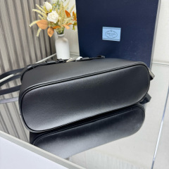 Prada Buckle small leather handbag with Crocodile belt