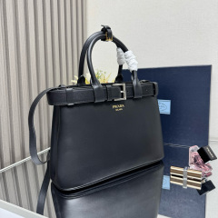 Prada Buckle small leather handbag with belt