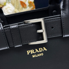Prada Buckle small leather handbag with belt