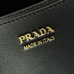 Prada Buckle small leather handbag with Crocodile belt