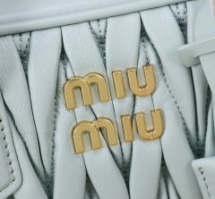 MIU MIU Arcadie Matelassé Nappa Leather Bag