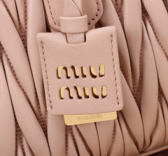 MIU MIU Arcadie Matelassé Nappa Leather Bag