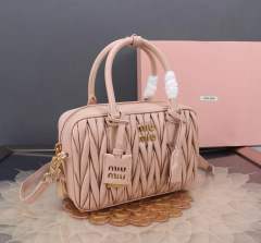 MIU MIU Arcadie Matelassé Nappa Leather Bag