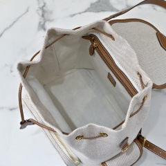 MIU MIU Canvas and Leather Backpack