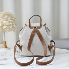 MIU MIU Canvas and Leather Backpack