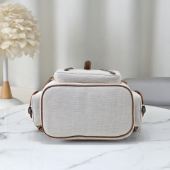 MIU MIU Canvas and Leather Backpack
