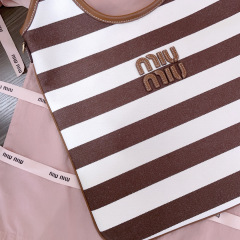 MIU MIU Ivy Canvas And Leather Bag