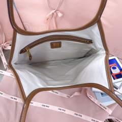 MIU MIU Ivy Canvas And Leather Bag