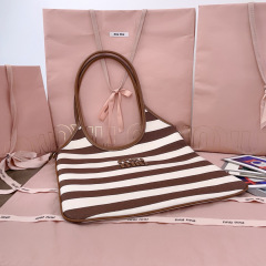 MIU MIU Ivy Canvas And Leather Bag