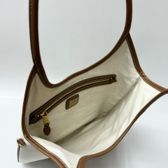 MIU MIU Ivy Canvas And Leather Bag