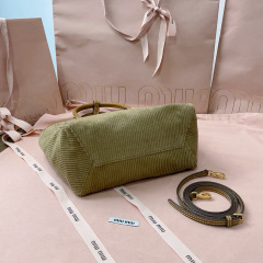 MIU MIU Ivy Canvas And Leather Tote Bag