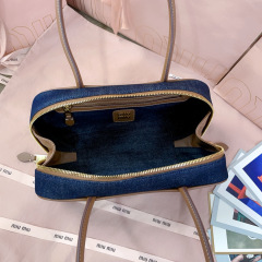 MIU MIU Beau Canvas and Leather bag