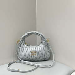 MIU MIU Wander Matelassé Nappa Leather Hobo Bag